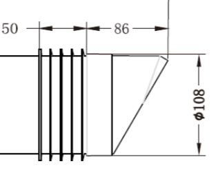 HighRise Kit Grille Flange Clips for longer duct lengths 4" 100mm