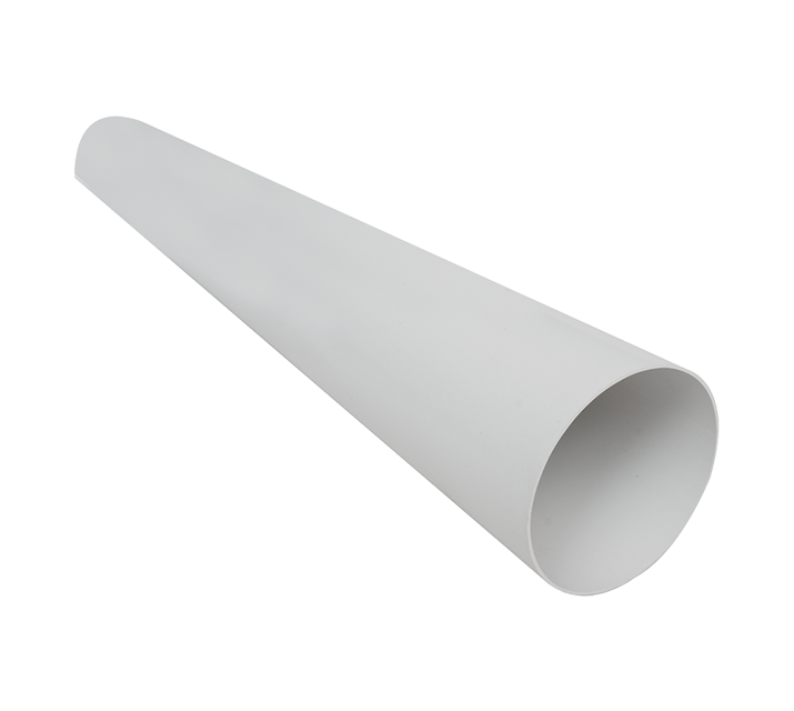 Round Plastic PVC Solid Ducting (White)