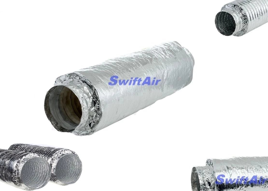 Flexible Fan Duct Silencer 4" 5" 6" 8" 10" 12" x 500mm