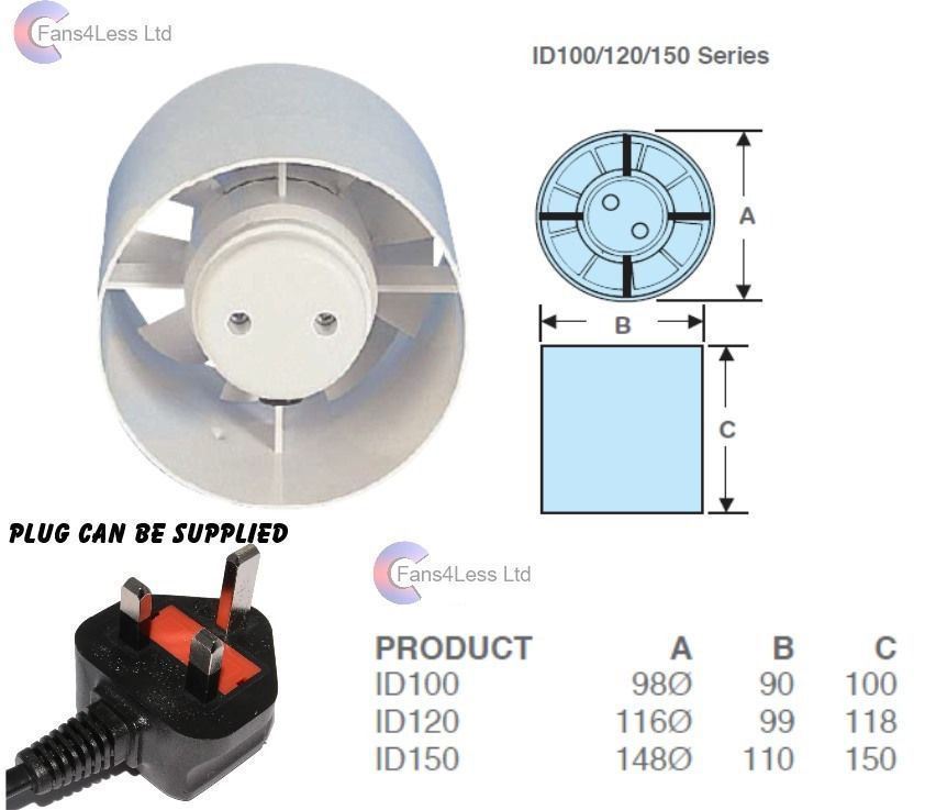 Manrose Inline Standard Model