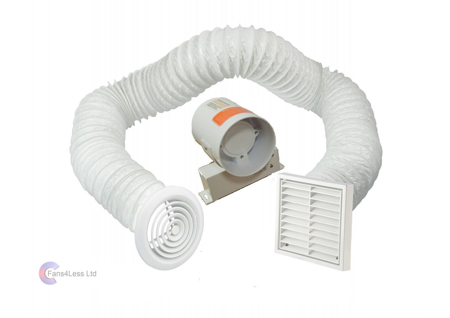 4" 5" 6" Inline Extractor Fan Timer or Std Full 3m Kit Ventilation Bathroom Shower