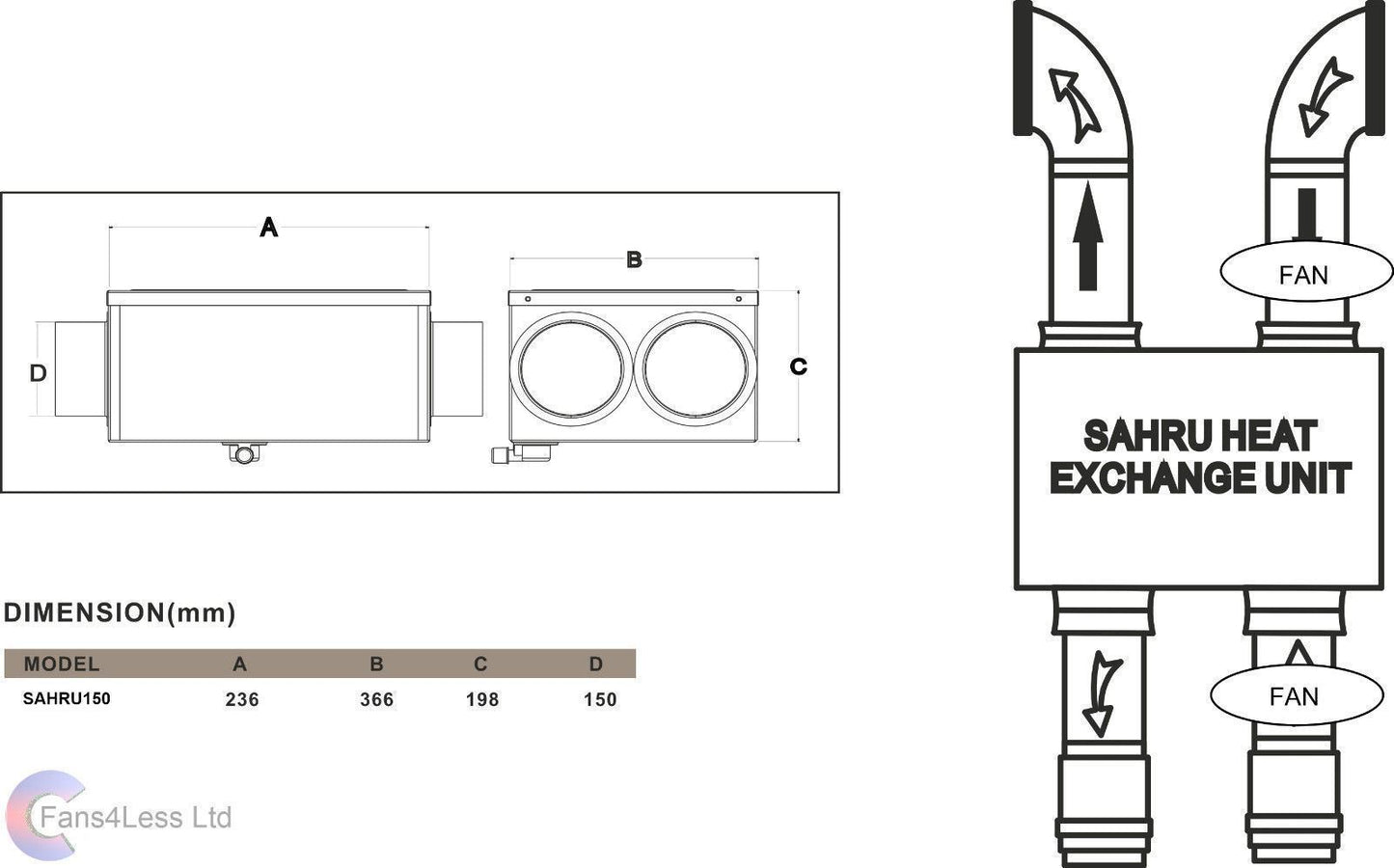 4 or 8 Room Whole House Heat Recovery Kit Bathroom Shower Extract Supply 75%