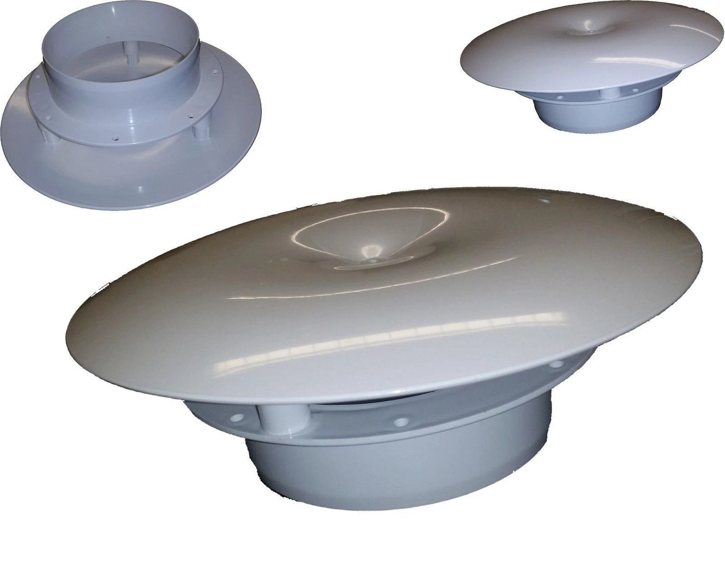 41705 - 4" 100/110mm Wall Mushroom Cowl Caravan House Grille