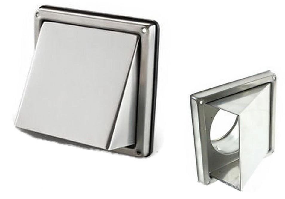 Cowl Grille Brush Steel External Wall 4" 5" 6"