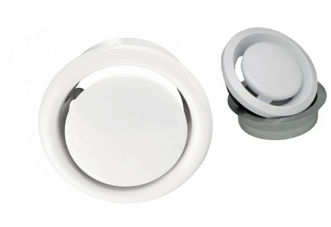 METAL Air Vent White Ceiling Grille Outlet Inlet Heat Recovery Fan 4" 5" 6"