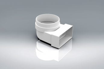 110x54 (4") - Plenum Round to Flat Vertical 90 Degree