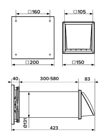 SW-HRW-125H - Garden Rooms / Home Office MVHR Single Room Heat Recovery Unit