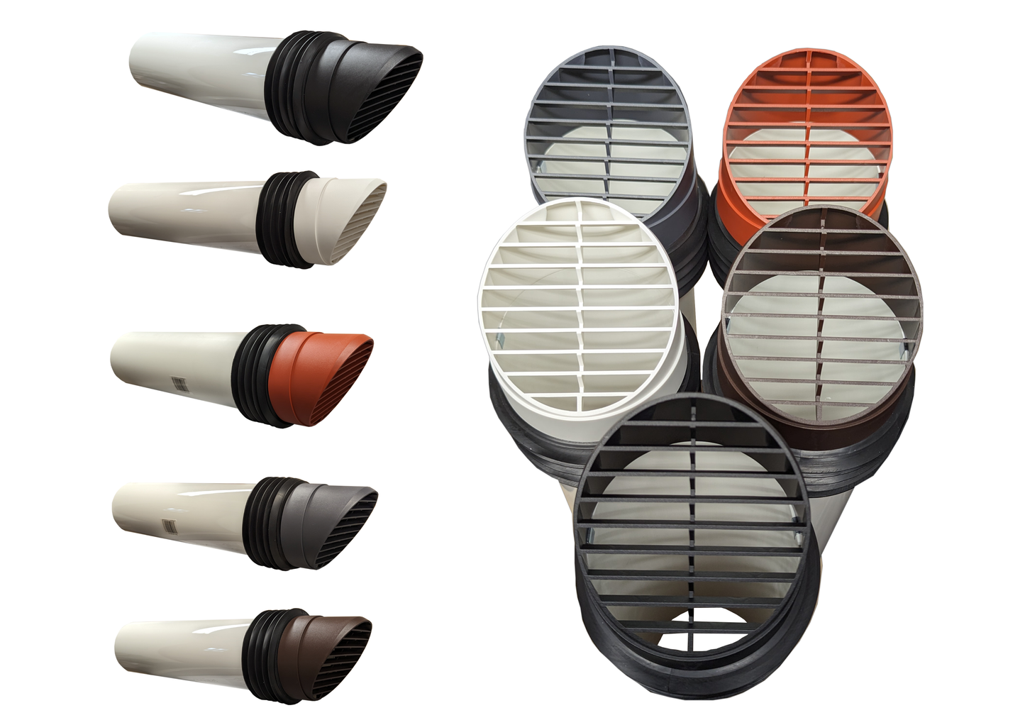 4" 100mm High Rise Vent Ducting External Grille (Highrise)