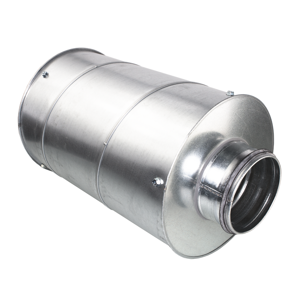 4" 100mm - Metal Ducting Inline Silencer Attenuator - 600mm