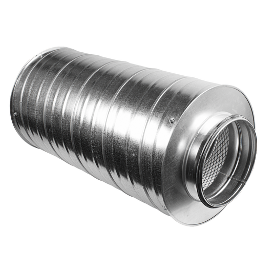 8" 200mm - Metal Ducting Inline Silencer Attenuator - 600mm