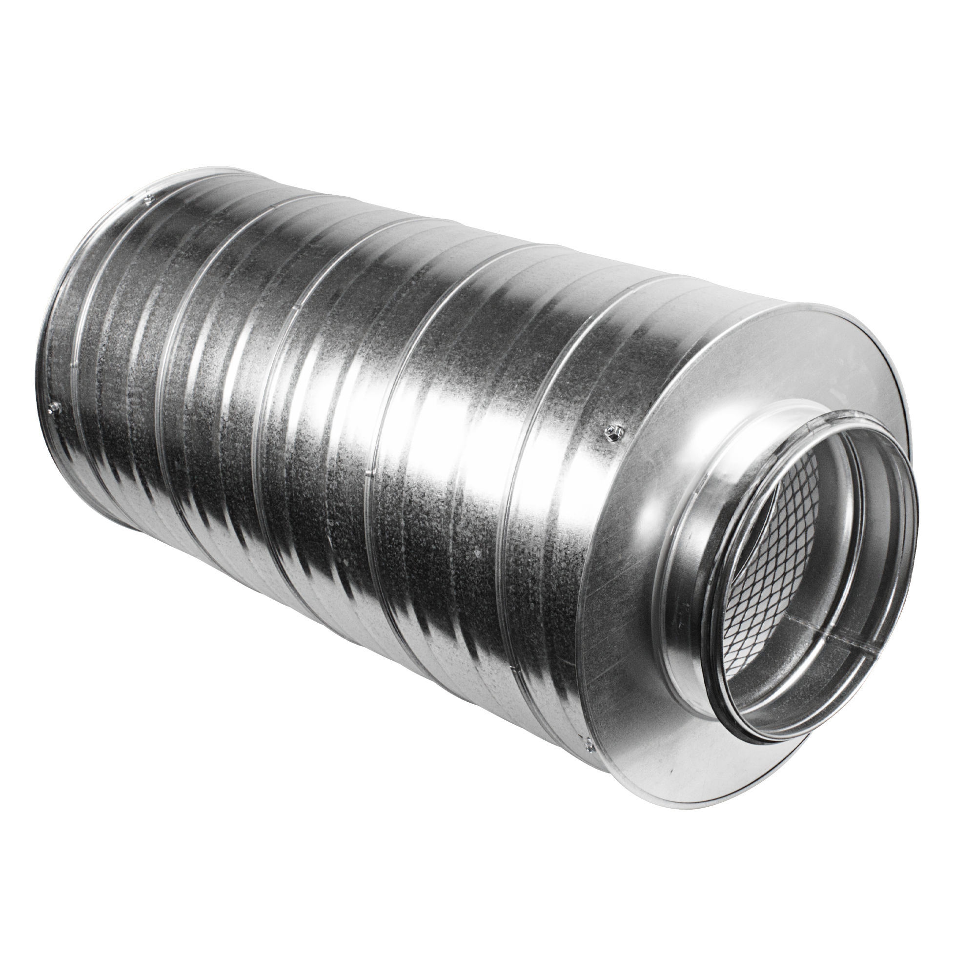 8" 200mm - Metal Ducting Inline Silencer Attenuator - 600mm