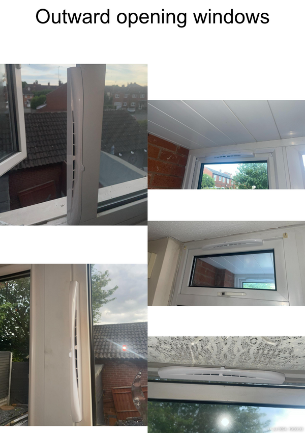 Window Trickle Vent - No Drill Trickle Vents with Filters ECO – Fans4less