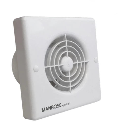 Manrose Quiet Fan QF100 Standard Timer Pull Cord Humidity 4" 100mm