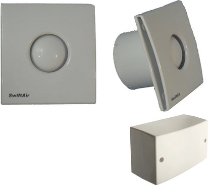 STY100 Humidity Timer Std 12v 4" Extractor Bathroom Shower Fan Low Noise Zone1-2