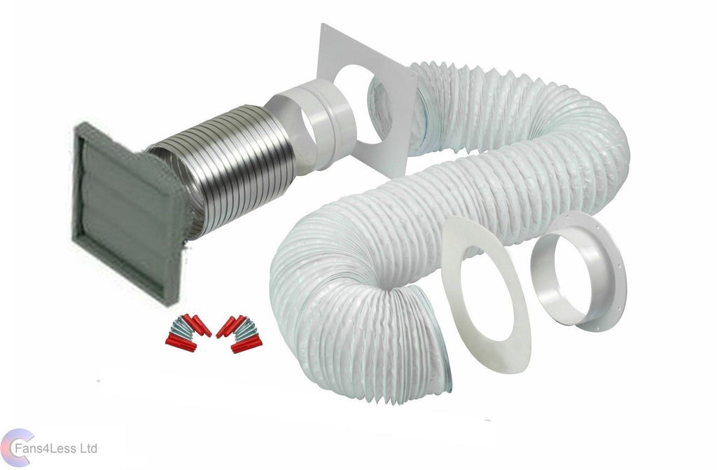 Manrose 100mm tumble dryer venting kit wall ducting ventilation fan kit 41703