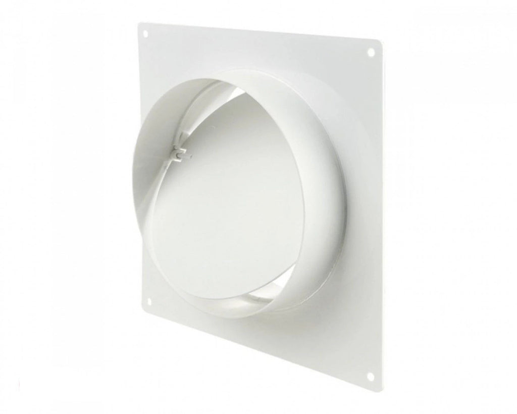 4" 5" 6" Wall Plate With Spigots Connector Back Draught Shutter