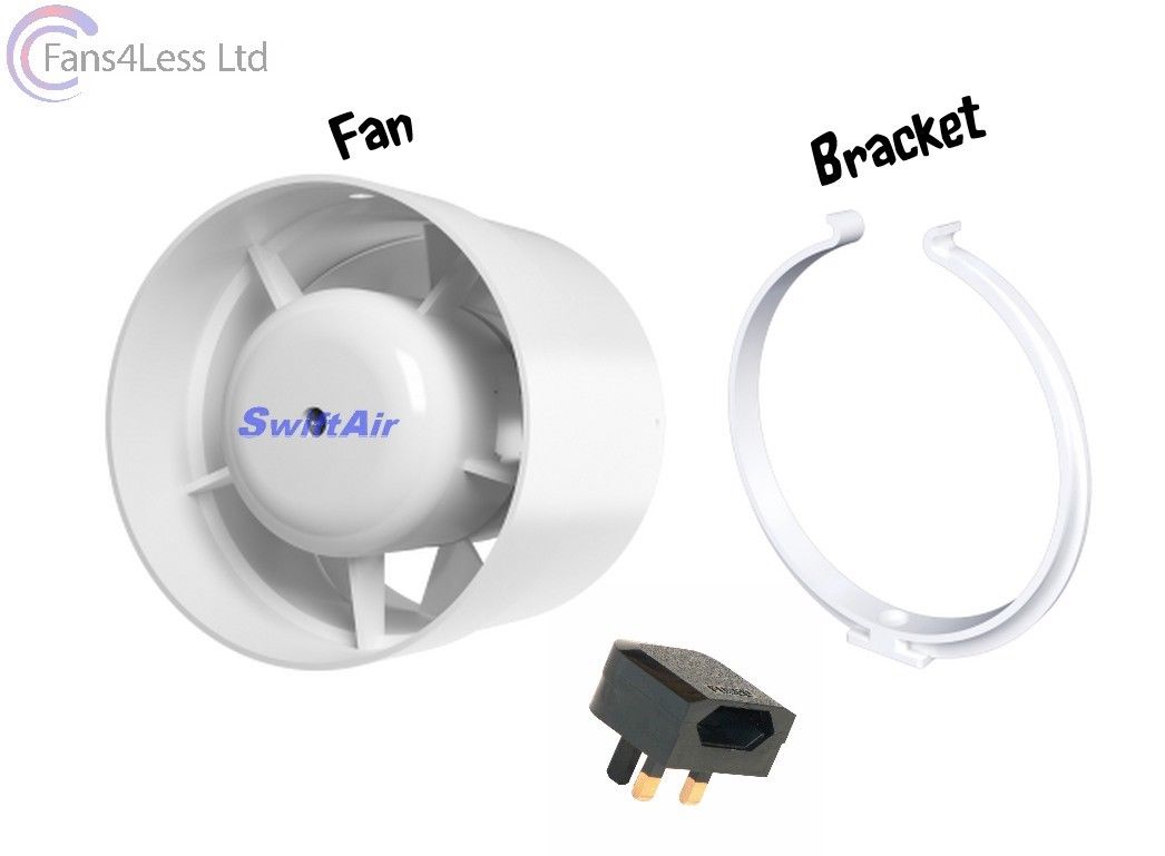 SI Inline Shower Bathroom Extract Duct Fan