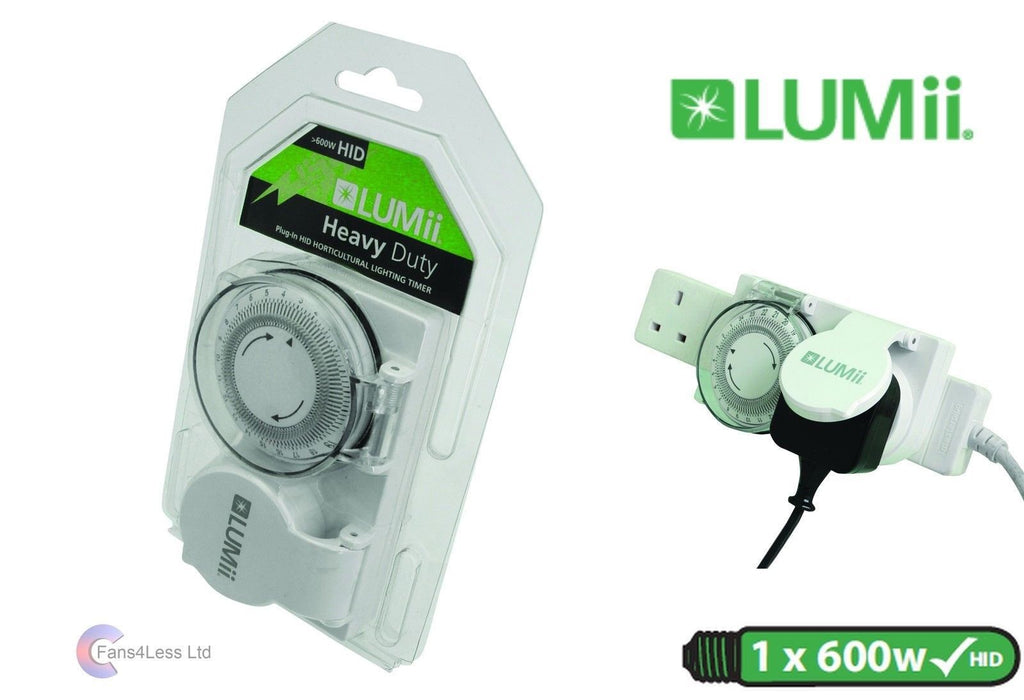LUMii 24 Heavy Hour Plug in Manual Timer Grow Lights Ballasts HPS MH Light Kits