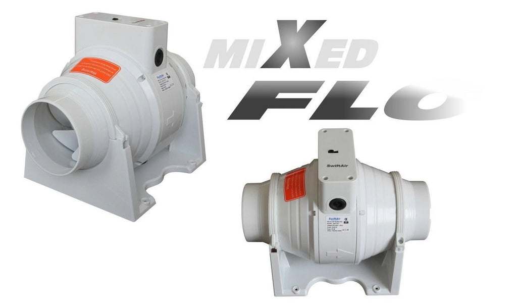 XFLO Inline Duct Extractor Bathroom Fan 4" 5" 6" 8" upto 820m3/h