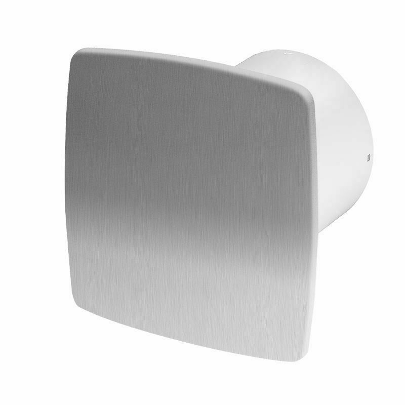 Swiftair SNB Extractor Fan Humidistat White Brushed Chrome 4"