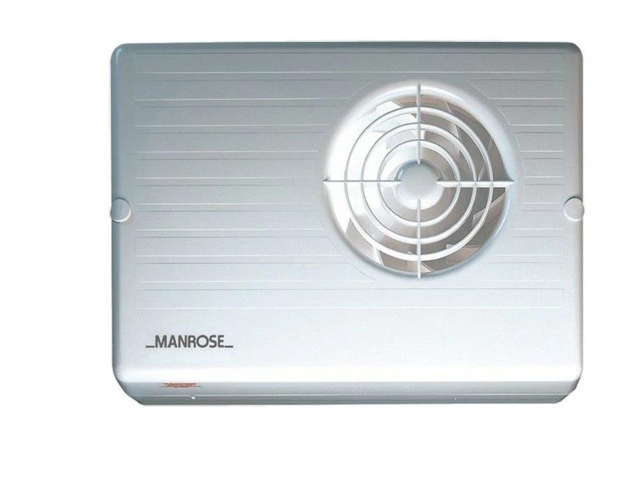 Manrose CF200 4" 100mm Std Timer Pullcord Humidity Wall Ceiling Bathroom Fan