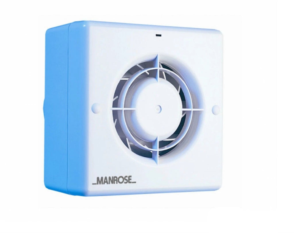 Manrose CF100 Toilet Bathroom Extractor Fan Std Timer Pullcord Humidistat 4"