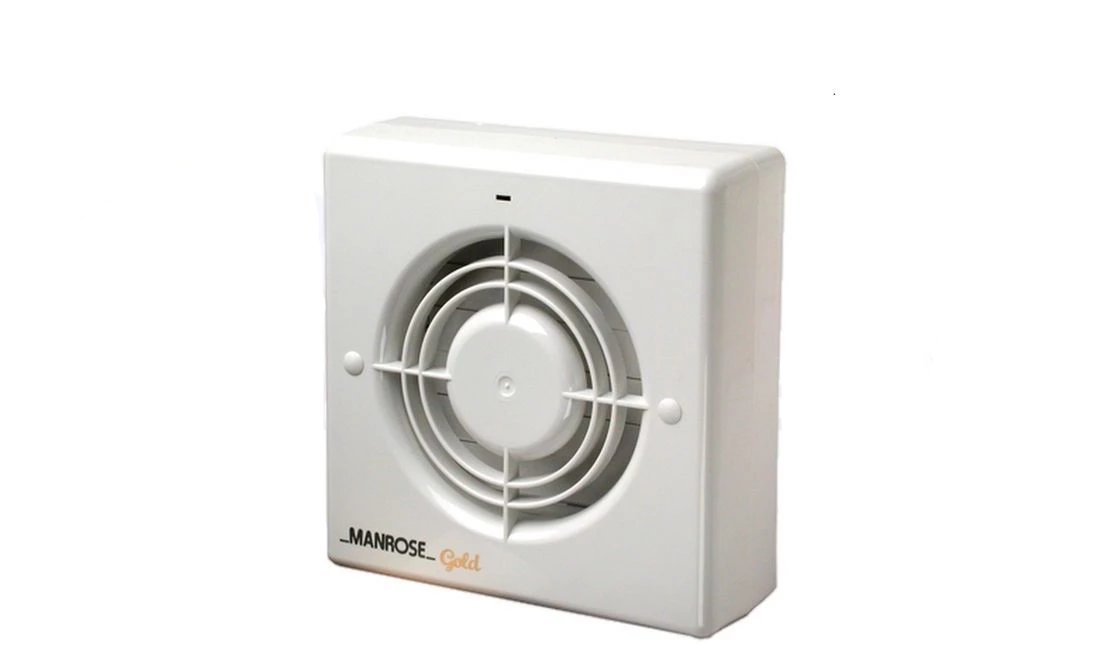 Manrose MG100 4" 100mm Gold Range Extractor Shower Bathroom Wall/Ceiling Fan