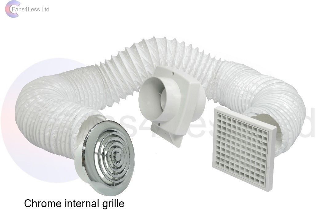 VSF100S Extractor Fan CHROME GRILLE – Fans4less