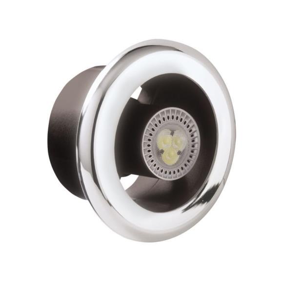 LEDSL 100mm Manrose LED Showerlite - Warm Bulb - Chrome or White