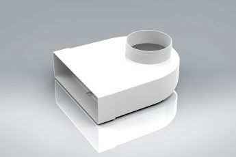 204x60 (5"/6") -  Elbow Bend Fixed Round Spigot Plenum