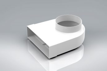 204x60 (5"/6") -  Elbow Bend Fixed Round Spigot Plenum