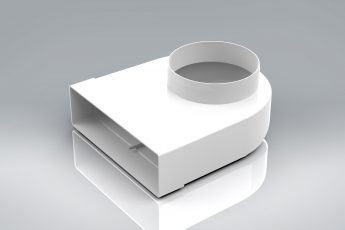204x60 (5"/6") -  Elbow Bend Fixed Round Spigot Plenum