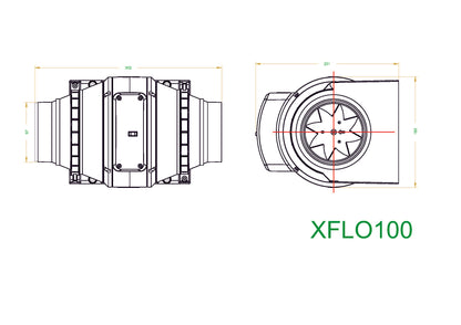 XFLO Inline Duct Extractor Fan Standard or Timer