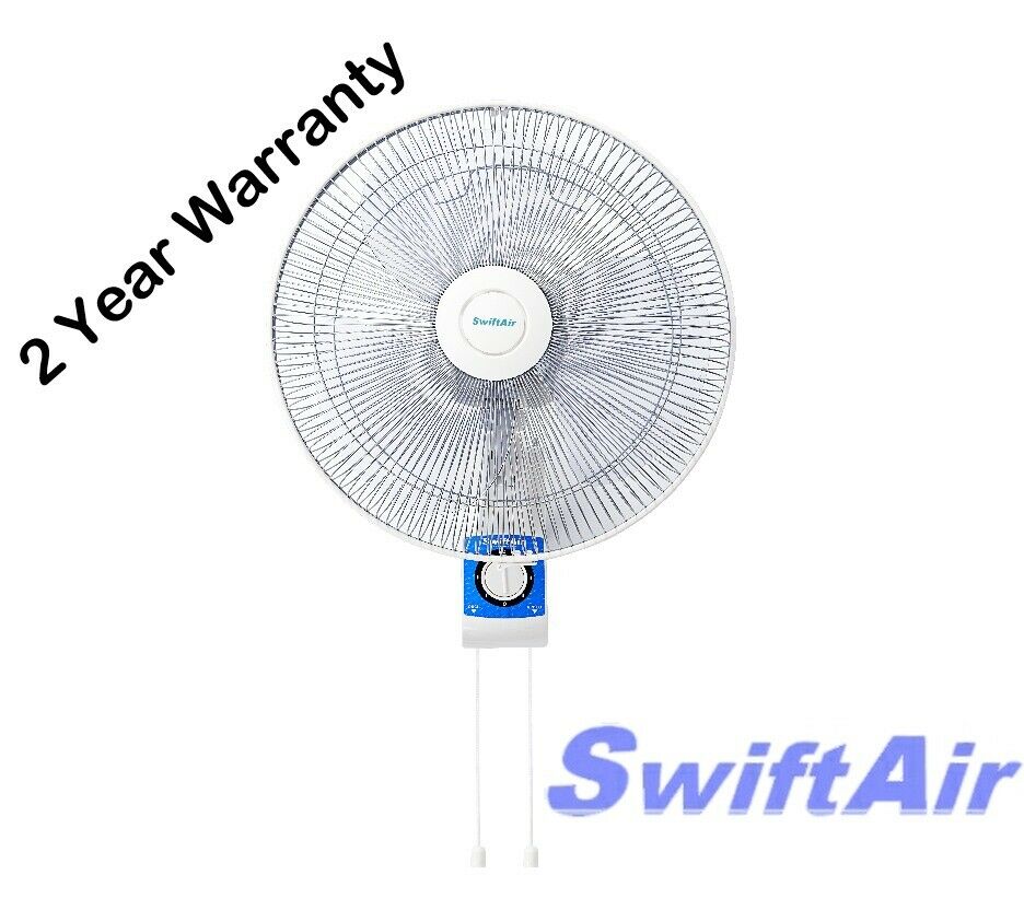 16" Wall Mounted 3 Speed oscillating Cooling Fan